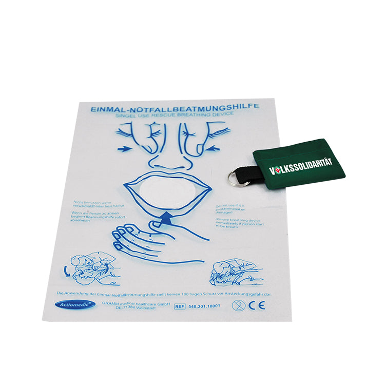 Beatmungstuch mit Schlüsselanhänger