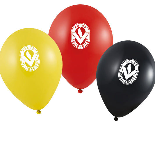 Luftballons (schwarz, rot, gelb)