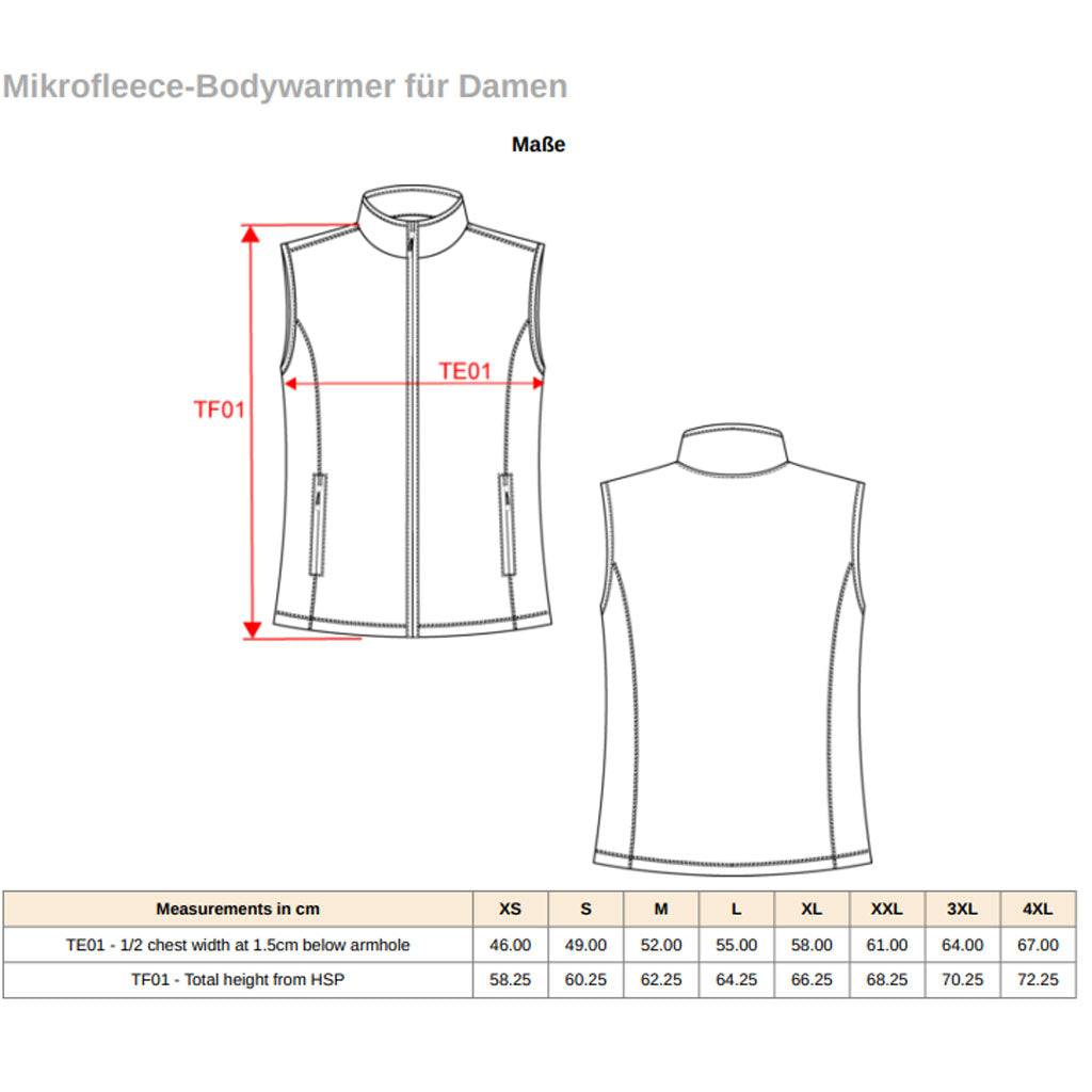 Damen - Mikrofleece-Bodywärmer