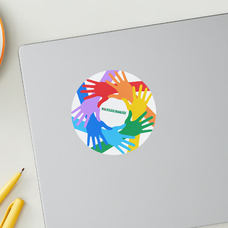 Aufkleber "bunte Hände"
