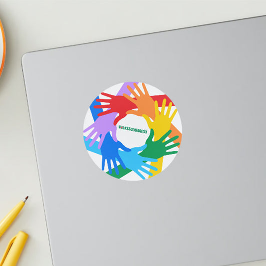 Aufkleber "bunte Hände"