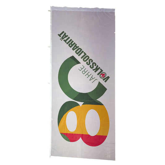 Hissflagge 80 Jahre mit Ausleger - Fehldruck