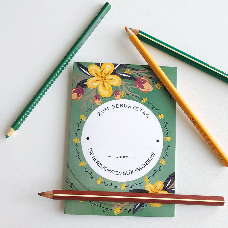 Grußkarte „Jahreszahl zum Geburtstag“