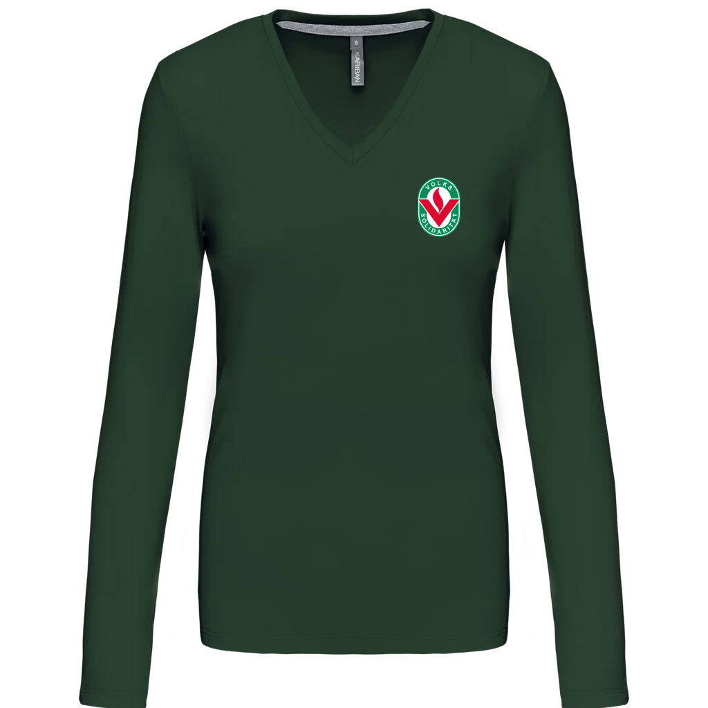 Damen Longsleeve V-Ausschnitt