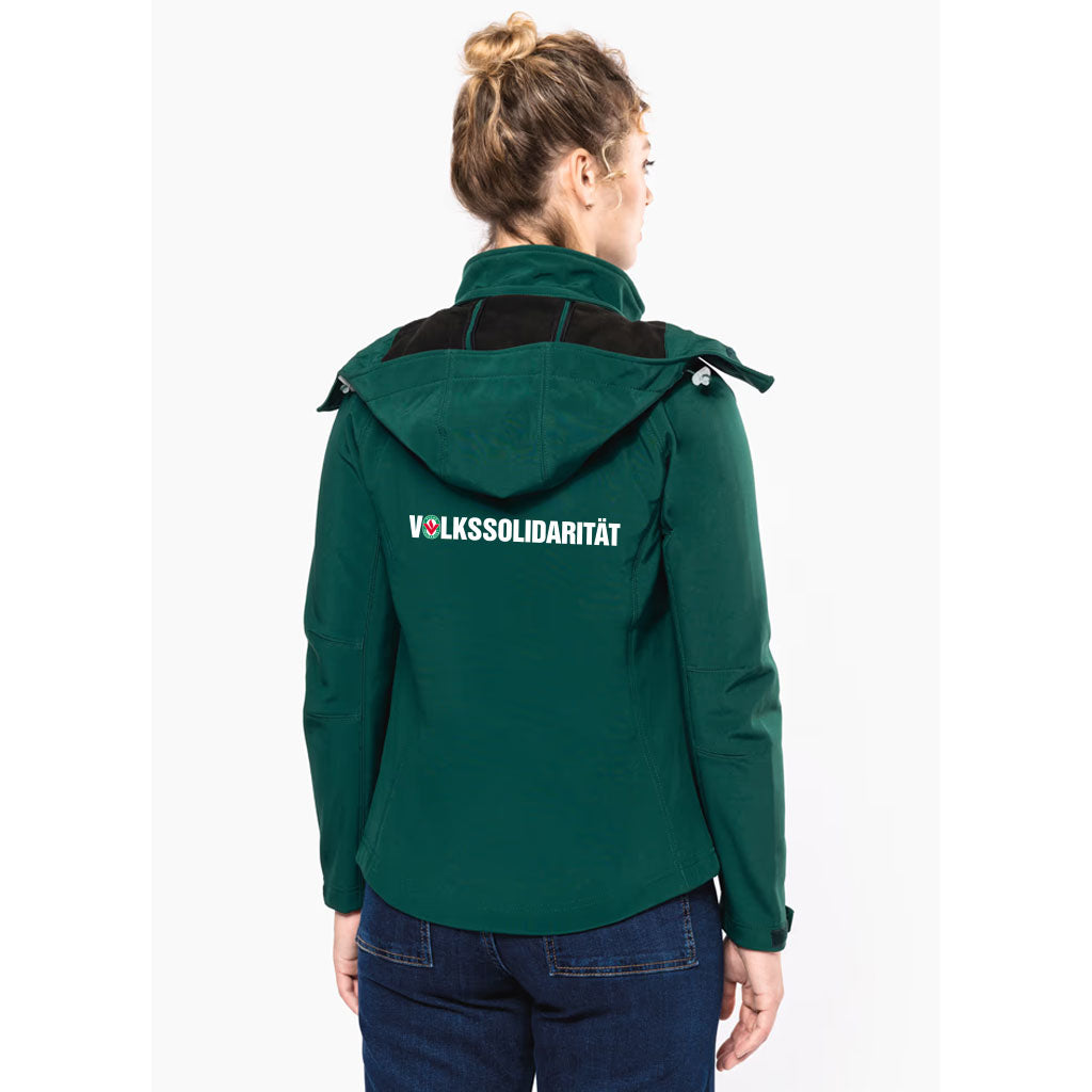 Damen Softshell-Jacke mit abnehmbarer Kapuze