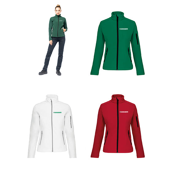 Damen Softshell Jacken im Volkssolidaritäts-Design