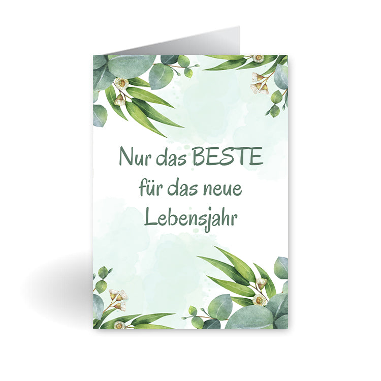 Grußkarte „Nur das beste für das neue Lebensjahr“
