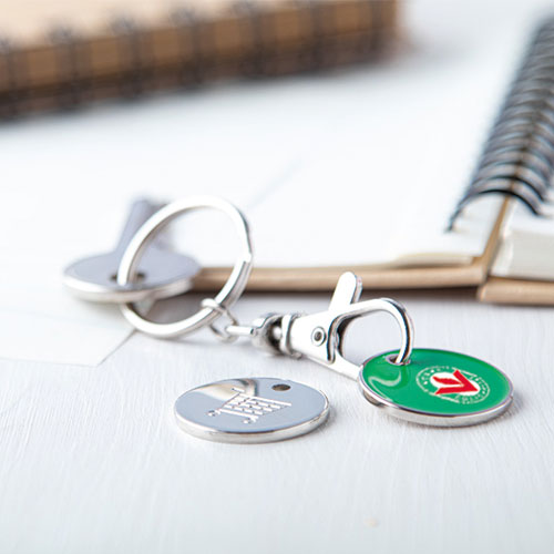 Einkaufswagenchip aus Metall