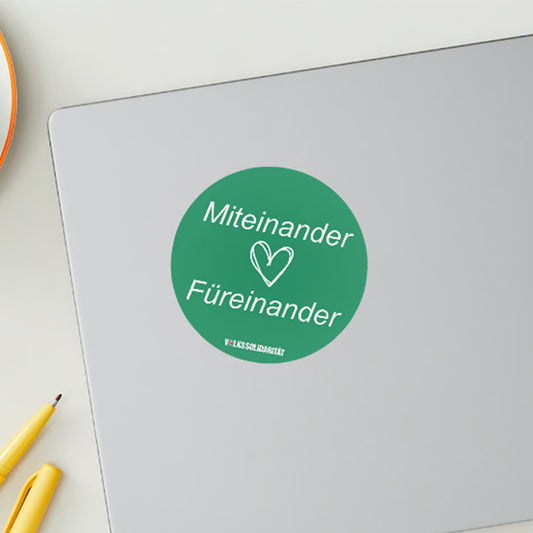 Aufkleber "Miteinander Füreinander"