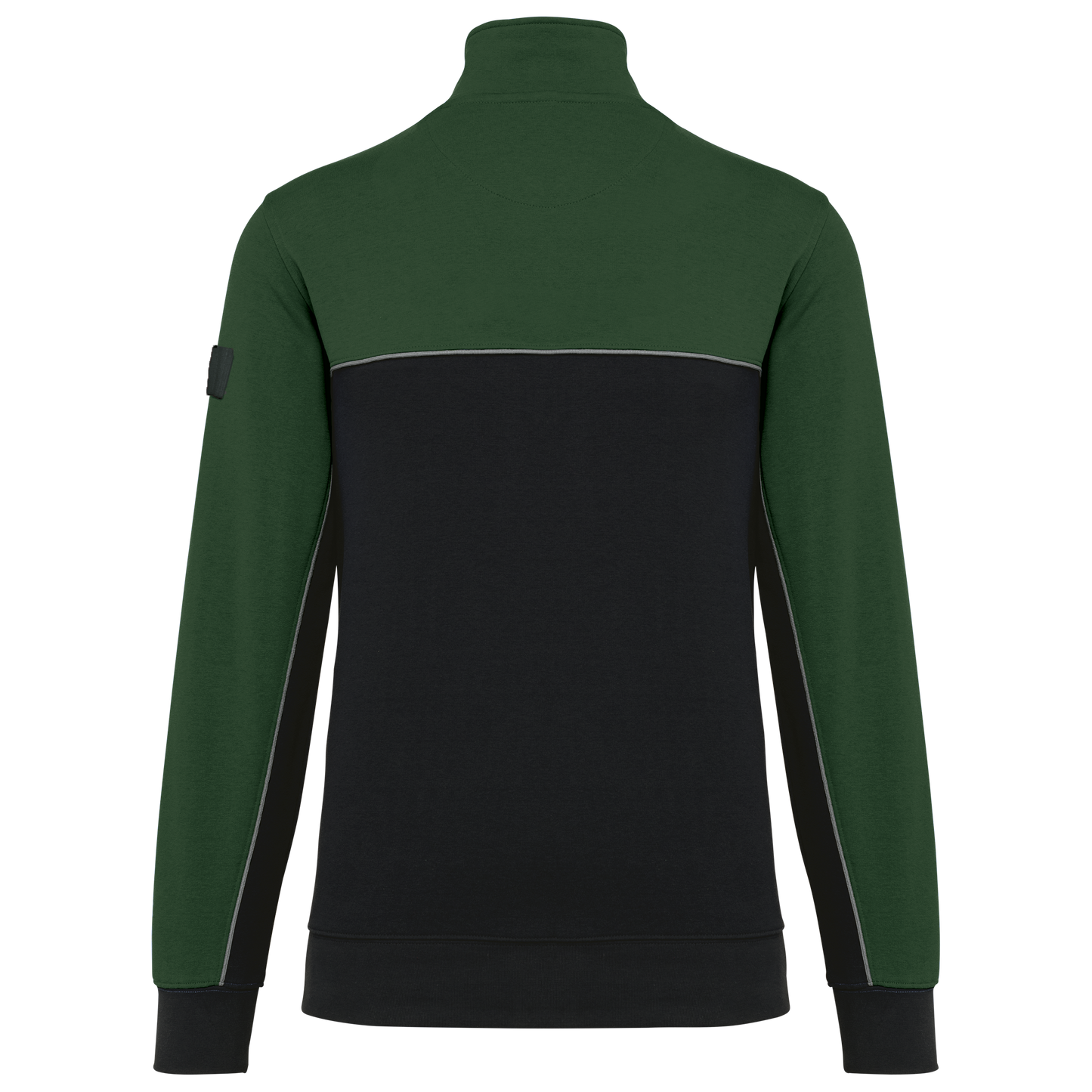 Zweifarbiges Unisex Sweatshirt mit Reißverschlusskragen
