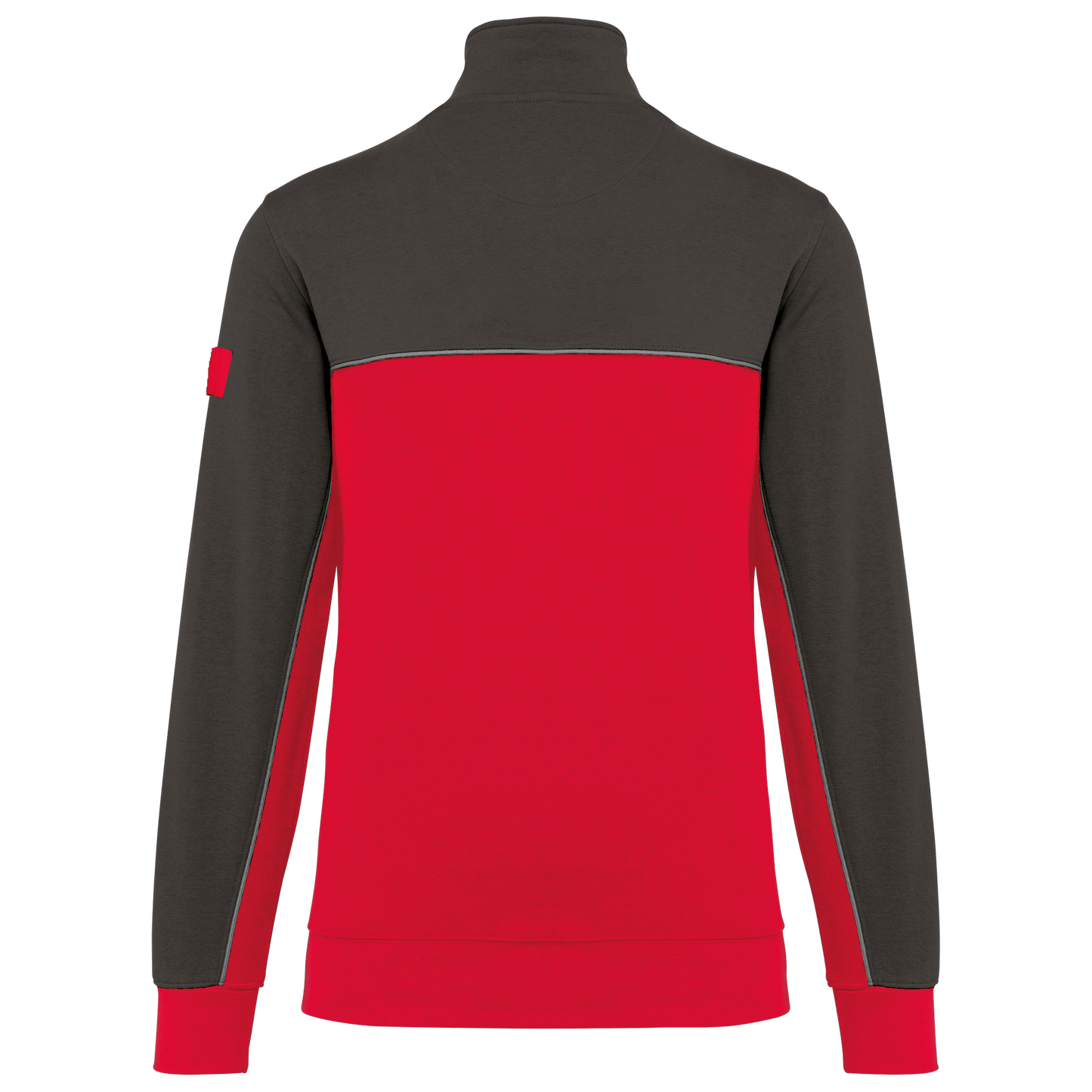 Zweifarbiges Unisex Sweatshirt mit Reißverschlusskragen
