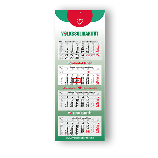 4 Monatskalender 2027