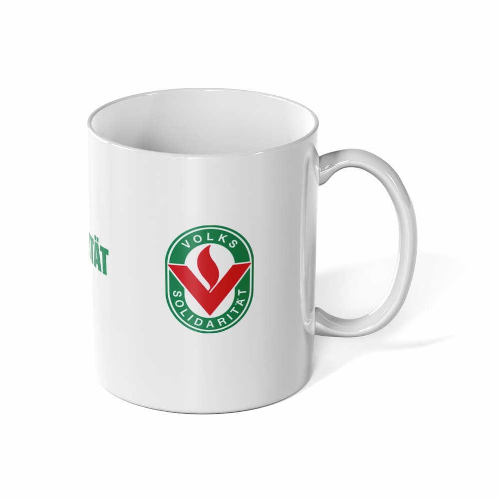 Tasse im Volkssolidaritäts-Design