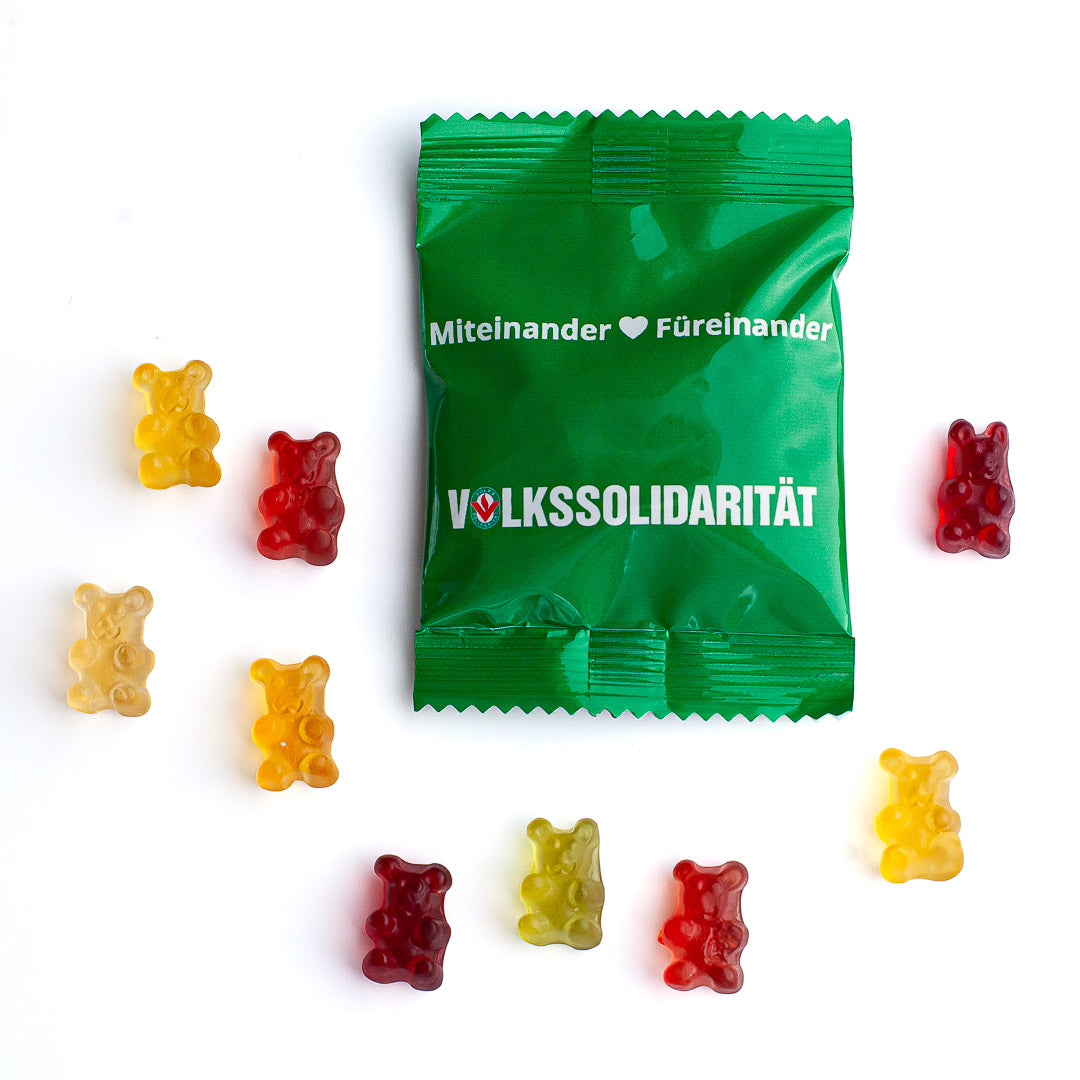 Fruchtgummi (Herzen, Bärchen, Daumen hoch)