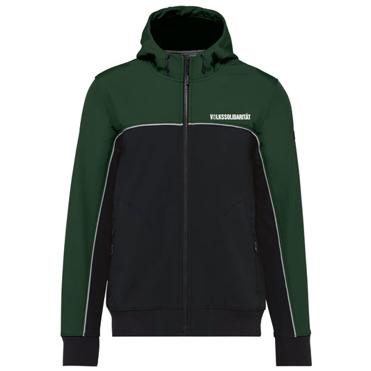 Zweifarbige Unisex Softshell-Jacke