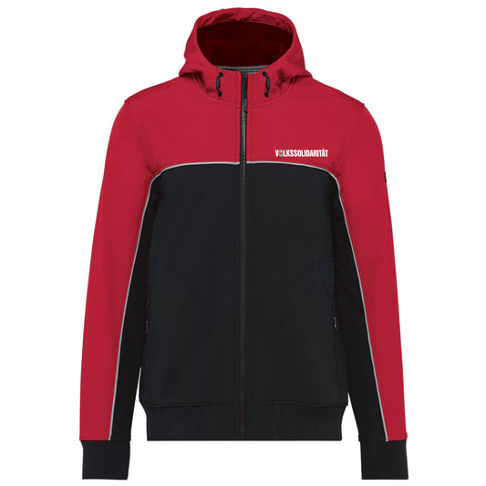 Zweifarbige Unisex Softshell-Jacke