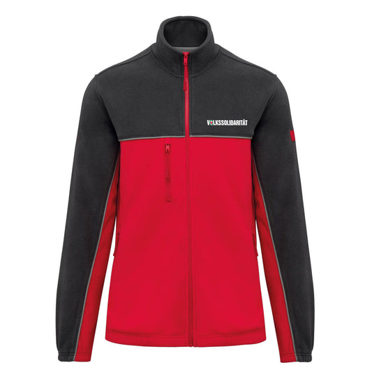 Zweifarbige Unisex Fleecejacke