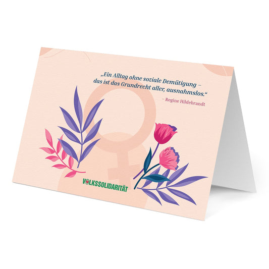 Grußkarte zum Internationalen Frauentag