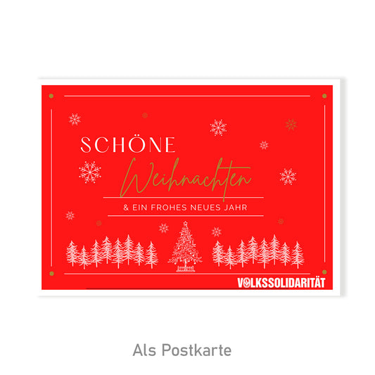 Weihnachtskarte rot „Schöne Weihnachten“