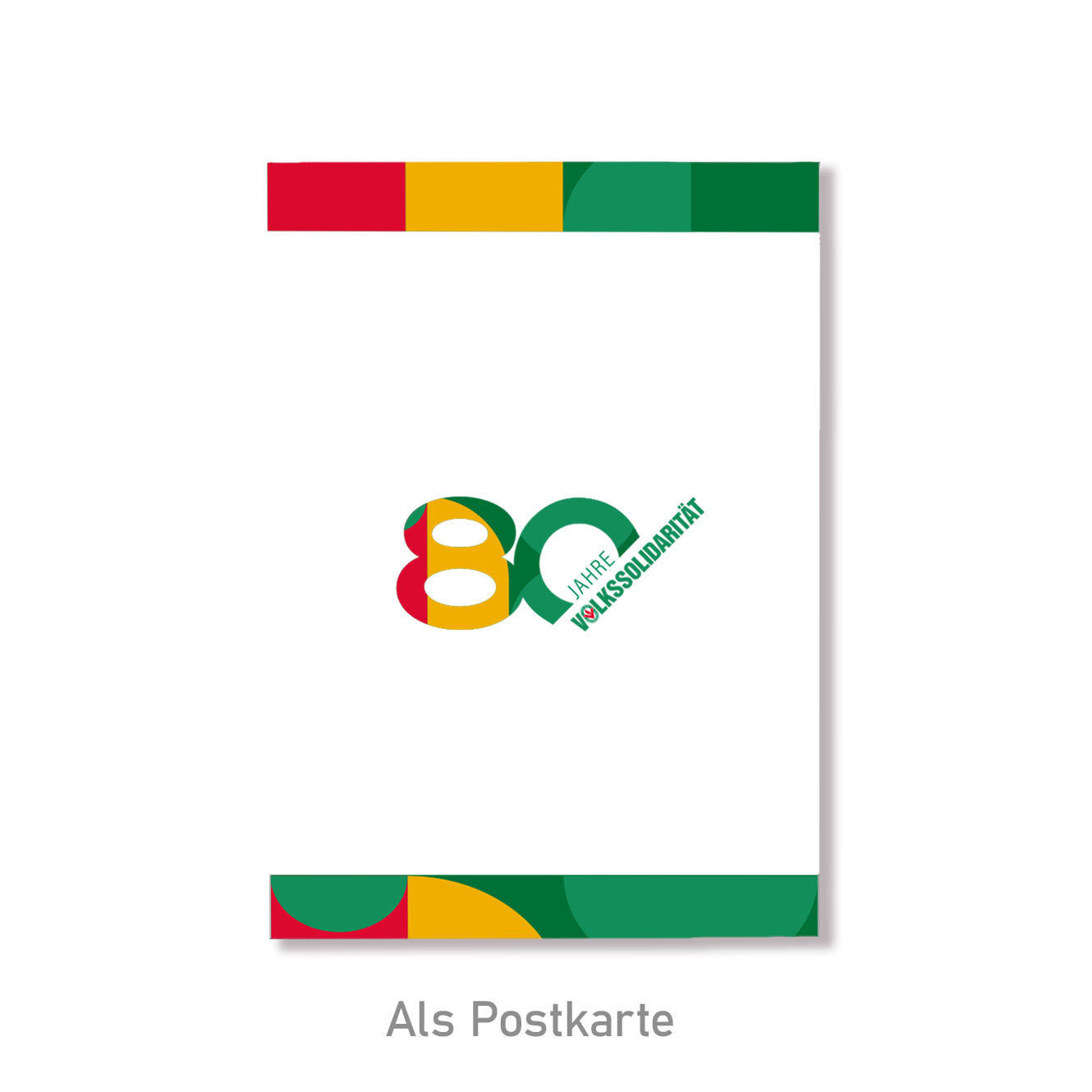 Grußkarte „80 Jahre bunt"