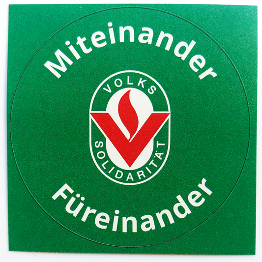 Aufkleber "Miteinander Füreinander" grün