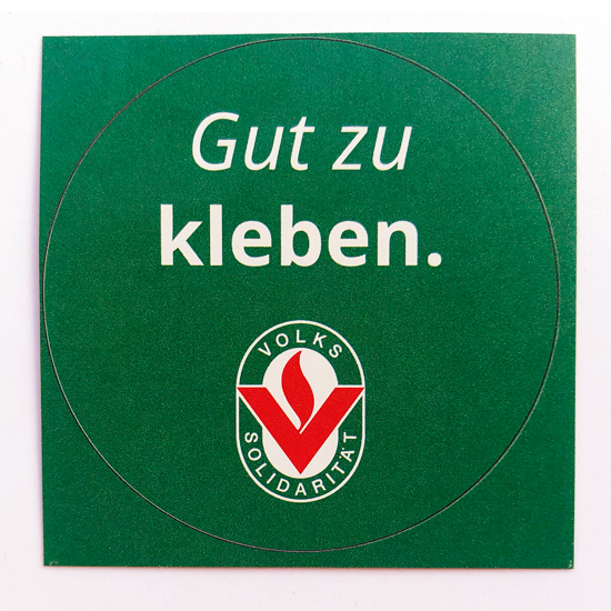 Aufkleber "Gut zu kleben"