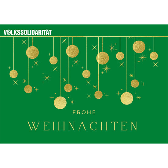 Postkarte grün „Frohe Weihnachten“ (5 Stück)