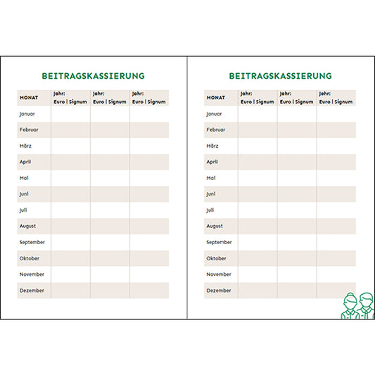 Nachweiskarte für Mitgliedsbeiträge der Volkssolidarität