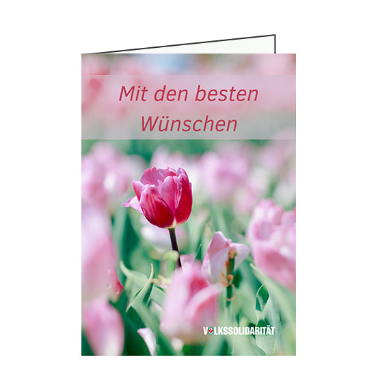 Klappkarte "Mit den besten Wünschen"
