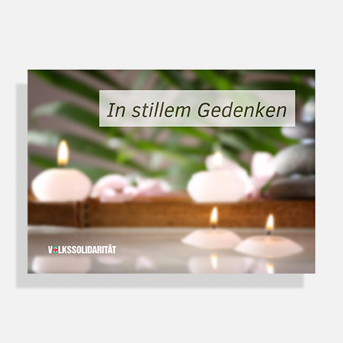 Postkarte "In stillem Gedenken"