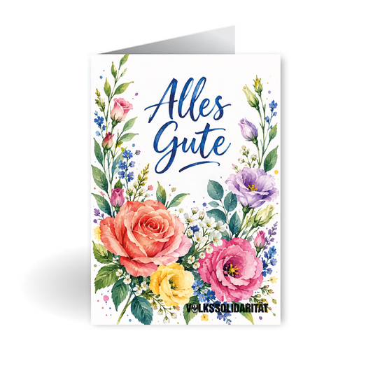 Grußkarte Alles Gute - Aquarell
