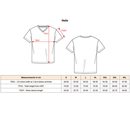 Herren/ Unisex T-Shirt mit V Ausschnitt