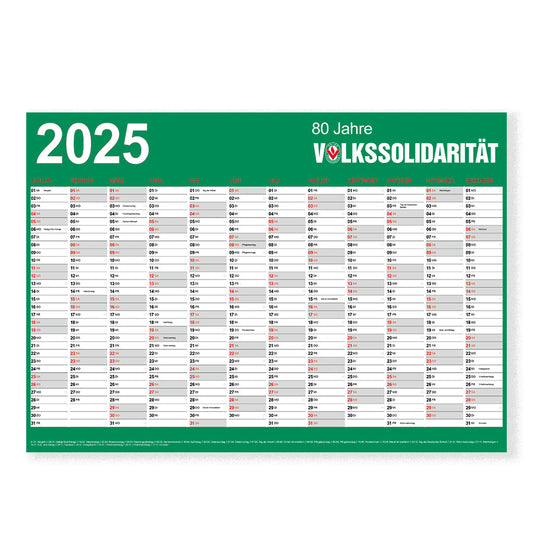 Jahreskalender Din A1 - 2025