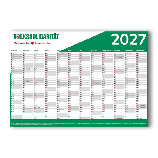 Jahreskalender Din A1 - 2027