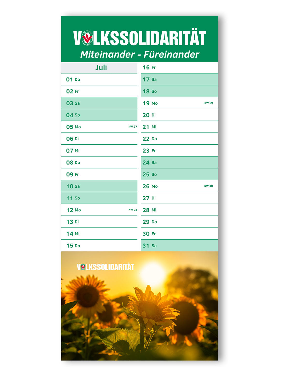 Postkarten-Kalender 2027