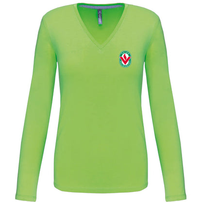 Damen Longsleeve V-Ausschnitt