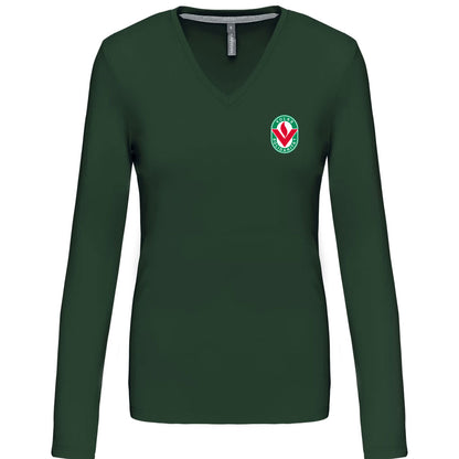 Damen Longsleeve V-Ausschnitt
