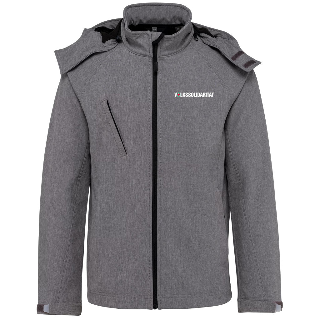 Herren Softshell-Jacke mit abnehmbarer Kapuze