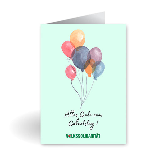 Grußkarte „Alles gute zum Geburtstag Ballons“