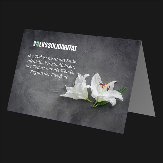 Trauerkarte „Der Tod ist nicht das Ende“