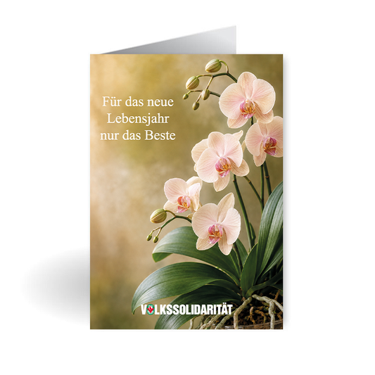 Grußkarte Orchidee - Neues Lebensjahr