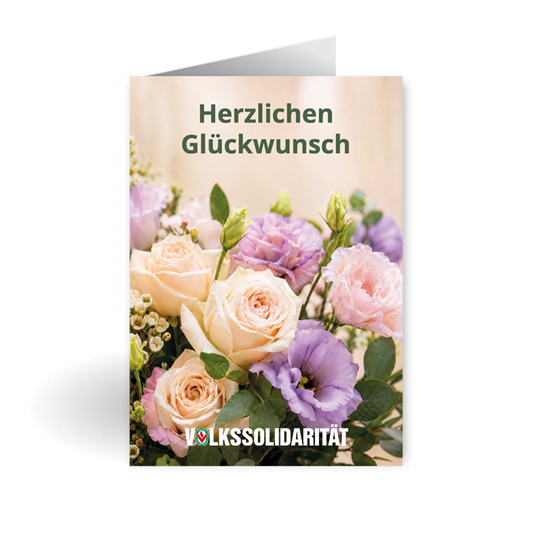 Grußkarte Rosenstrauß - Glückwunsch