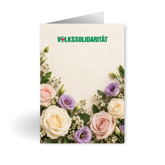 Grußkarte Rosenstrauß