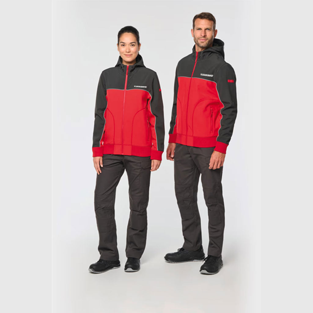 Zweifarbige Unisex Softshell-Jacke