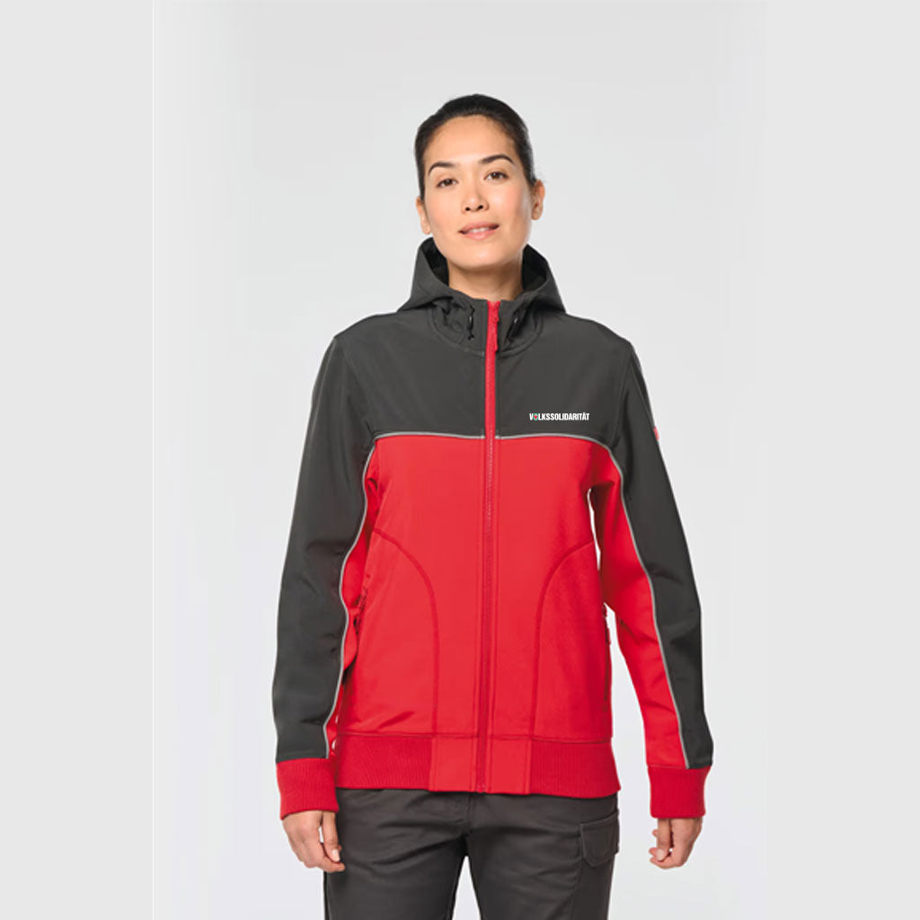 Zweifarbige Unisex Softshell-Jacke