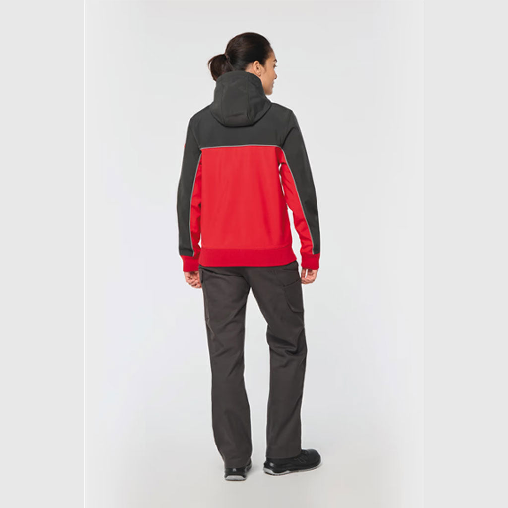 Zweifarbige Unisex Softshell-Jacke