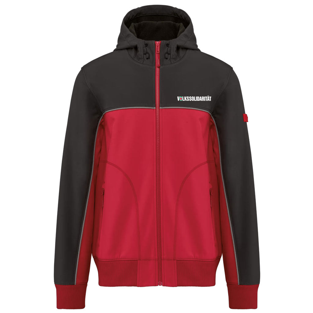 Zweifarbige Unisex Softshell-Jacke