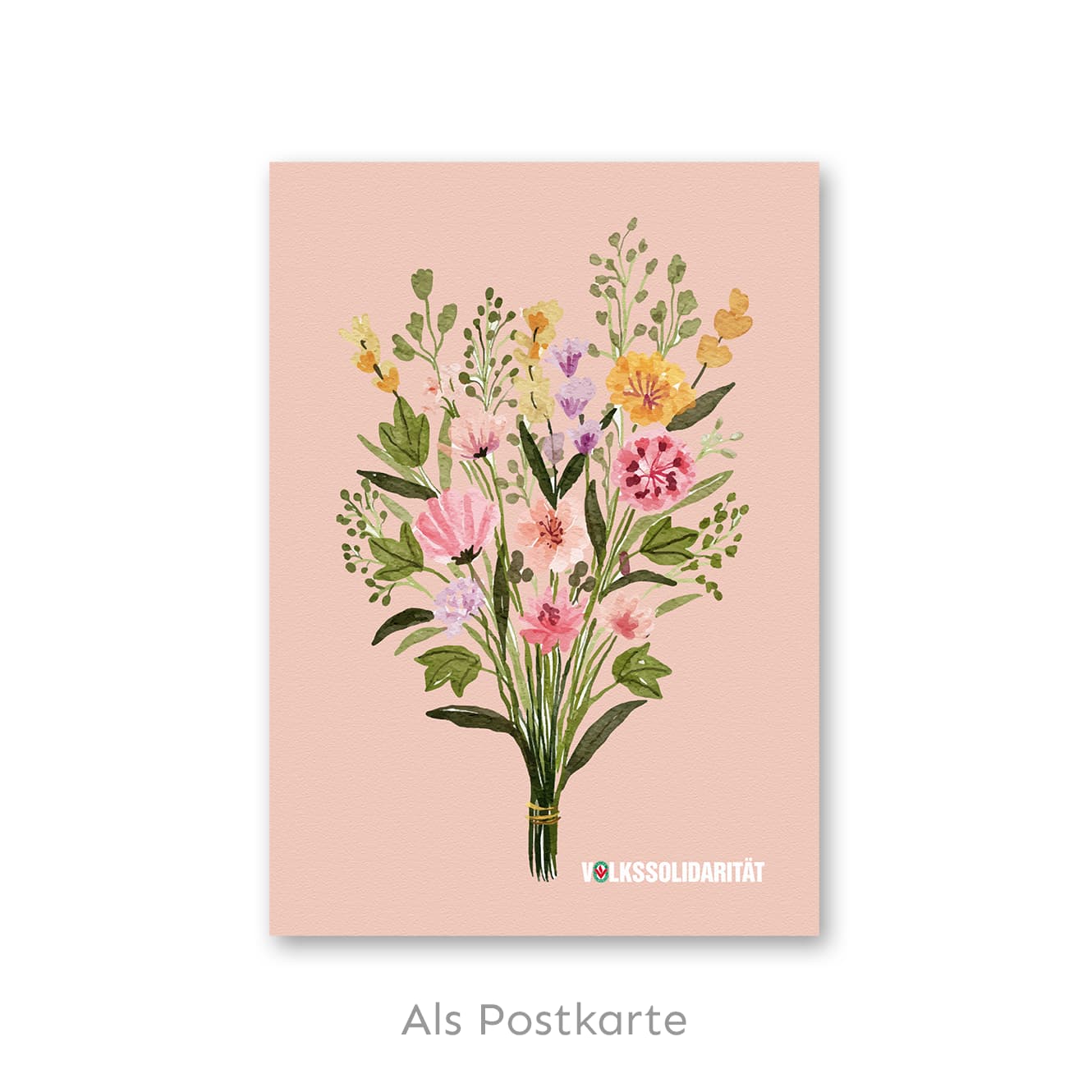 Grußkarte „Gemalter Blumenstrauß“