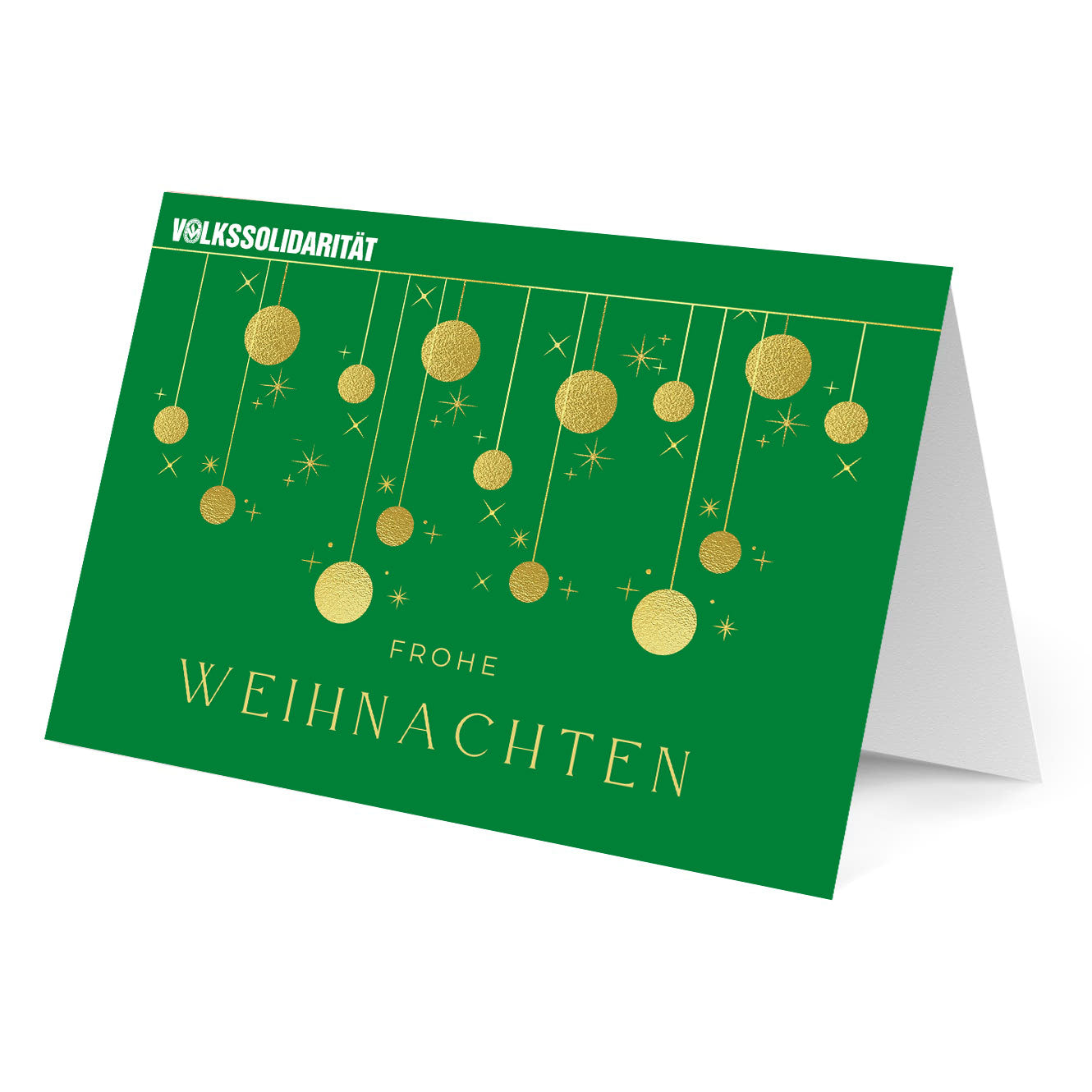 Weihnachtskarte grün „Frohe Weihnachten“