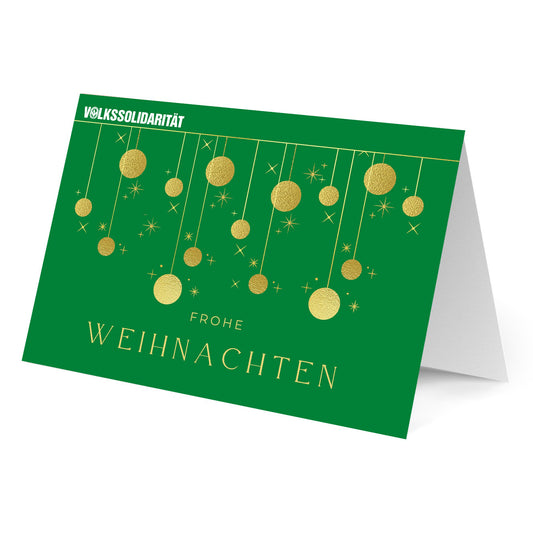 Weihnachtskarte grün „Frohe Weihnachten“